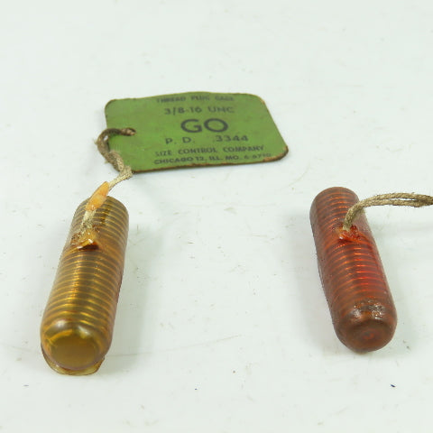 Size Control Company P.D. 3344 3/8-16 Thread Plug Gage Lot Of 2