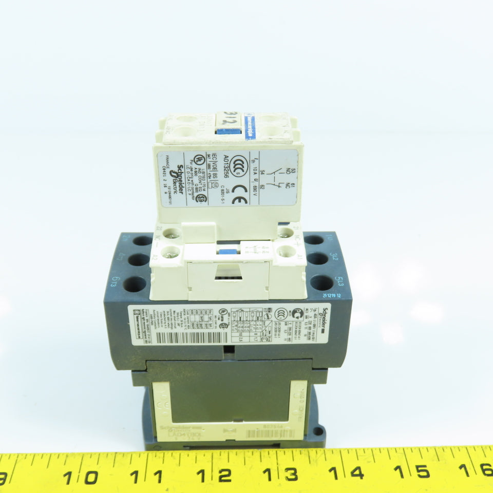 Telemecanique LC1D25-BD 20HP 600VAC IEC Contactor 24V DC Coil W/ LADN11 Aux