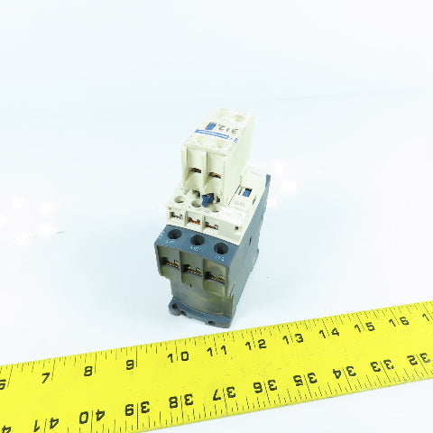 Telemecanique LC1D25-BD 20HP 600VAC IEC Contactor 24V DC Coil W/ LADN11 Aux
