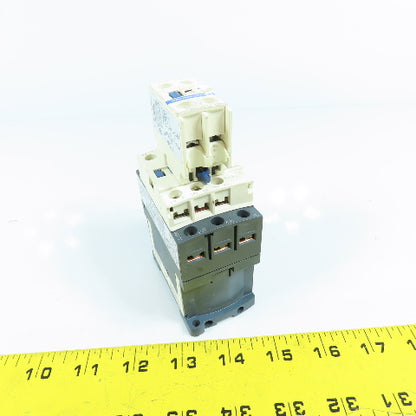 Telemecanique LC1D12-BD 10HP 600VAC IEC Contactor 24V DC Coil W/ LADN11 Aux