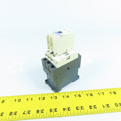 Telemecanique LC1D12-BD 10HP 600VAC IEC Contactor 24V DC Coil W/ LADN11 Aux