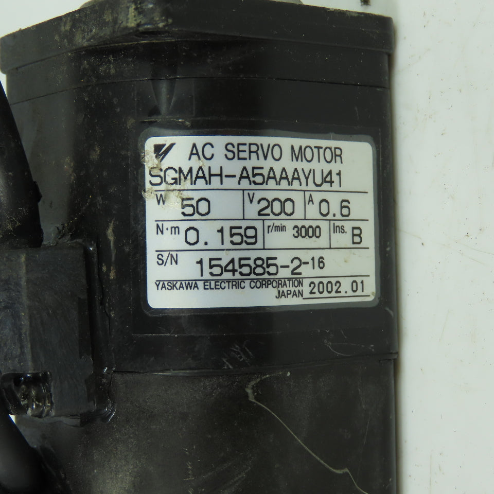 Yaskawa SGMAH-A5AAAYU41 0.159Nm Servo Motor 200V 0.6A 50W 3000RPM