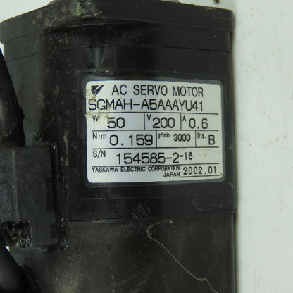 Yaskawa SGMAH-A5AAAYU41 0.159Nm Servo Motor 200V 0.6A 50W 3000RPM