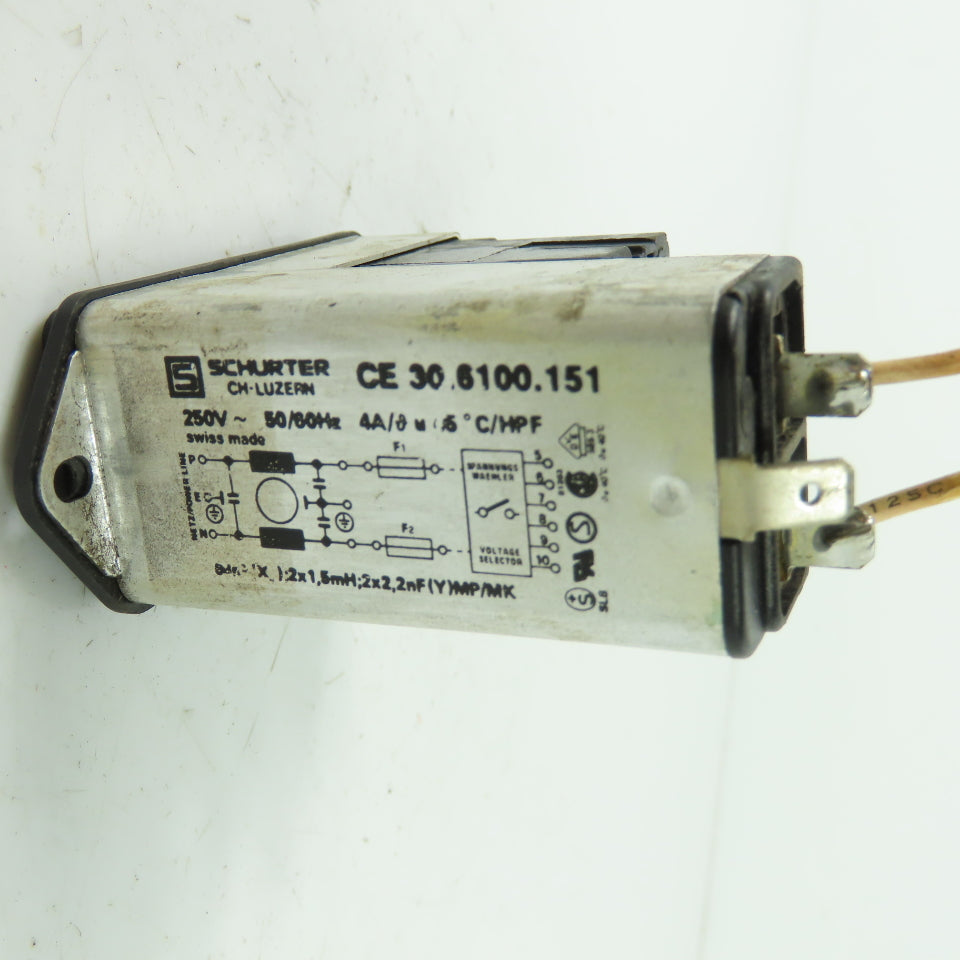 Schurter CE 30.6100.151 Power Entry Module 250V 50/60Hz