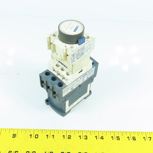Telemecanique LC1-D25-BD 20HP 40A 600VAC IEC Contactor 24V DC Coil W/LADR2 Relay