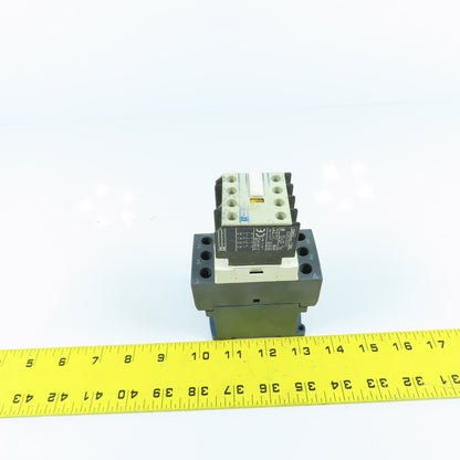 Telemecanique LC1-D25-BD 20HP 40A 600VAC IEC Contactor 24V DC Coil W/ Aux Block