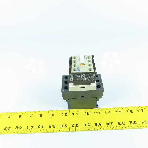 Telemecanique LC1-D25-BD 20HP 40A 600VAC IEC Contactor 24V DC Coil W/ Aux Block
