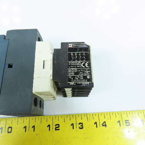 Telemecanique LC1-D25-BD 20HP 40A 600VAC IEC Contactor 24V DC Coil W/ Aux Block