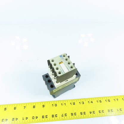 Telemecanique LC1-D25-BD 20HP 40A 600VAC IEC Contactor 24V DC Coil W/ Aux Block