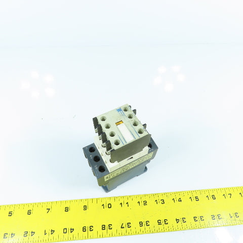 Telemecanique LC1-D25-BD 20HP 40A 600VAC IEC Contactor 24V DC Coil W/ Aux Block