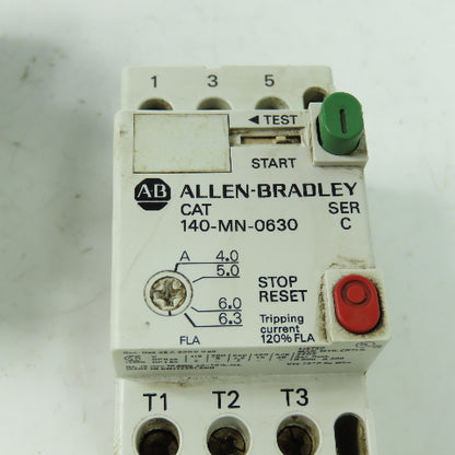 140-MN-0630 Ser C Manuel Motor Starter 600V 25A 3Ph Lot Of 2