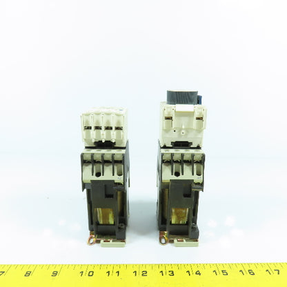 Telemecanique CA3-DN22 10A 600VAC Contactor 24VDC Coil W/ LA2DS2 & LADN40 Lot/2