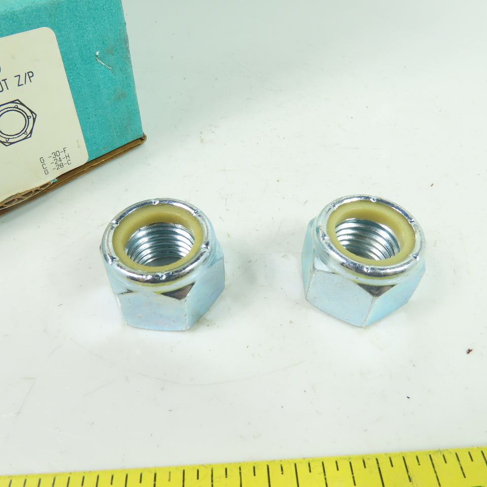 AVU14 Nylon Insert Lock Nut 7/8"-9 Zinc Plated Lot Of 25