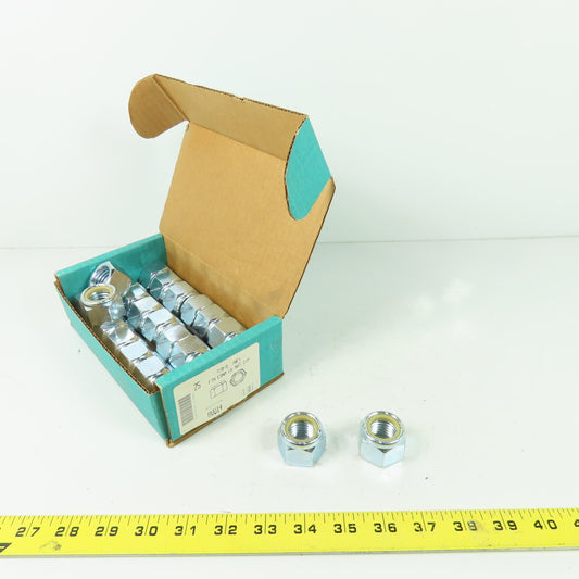 AVU14 Nylon Insert Lock Nut 7/8"-9 Zinc Plated Lot Of 25