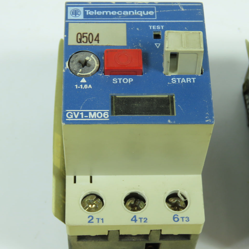 Telemecanique GV1-M06 Motor Starter Protector 1-1.6A 1HP Lot Of 2