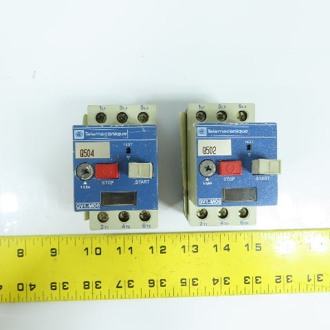 Telemecanique GV1-M06 Motor Starter Protector 1-1.6A 1HP Lot Of 2
