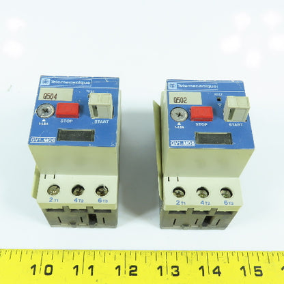 Telemecanique GV1-M06 Motor Starter Protector 1-1.6A 1HP Lot Of 2
