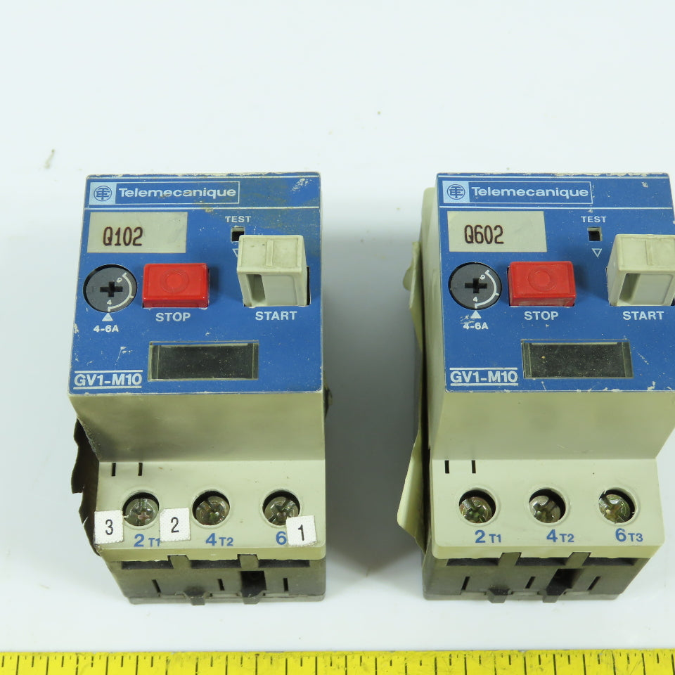 Telemecanique GV1-M10 Motor Starter Protector 4-6A 3HP Lot Of 2