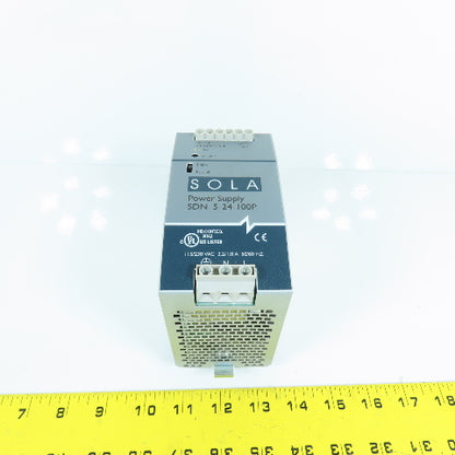 Sola SDN 5-24-100P 24V DC 5A Rail Mount Power Supply 115/230VAC Input 1PH