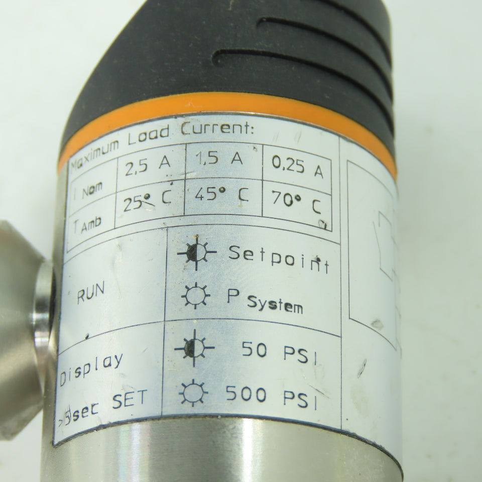 IFM PB4214 Electronic Pressure Switch Sensor 1/4 NPT 102-132VAC 700PSI Max