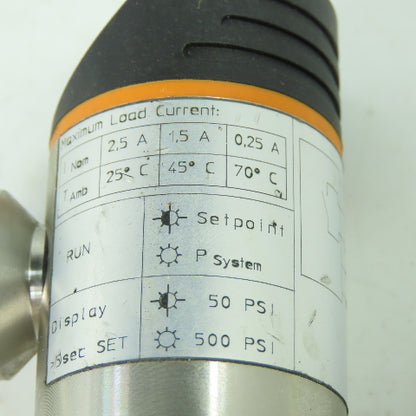 IFM PB4214 Electronic Pressure Switch Sensor 1/4 NPT 102-132VAC 700PSI Max