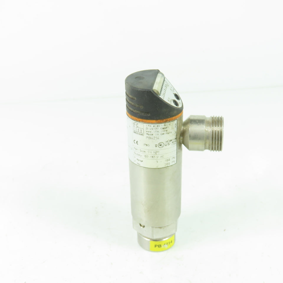 IFM PB4214 Electronic Pressure Switch Sensor 1/4 NPT 102-132VAC 700PSI Max