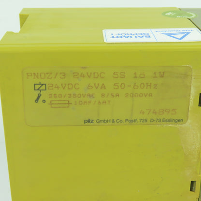 Pilz PNOZ/3 17787 24VDC Safety Relay 5S To 1W