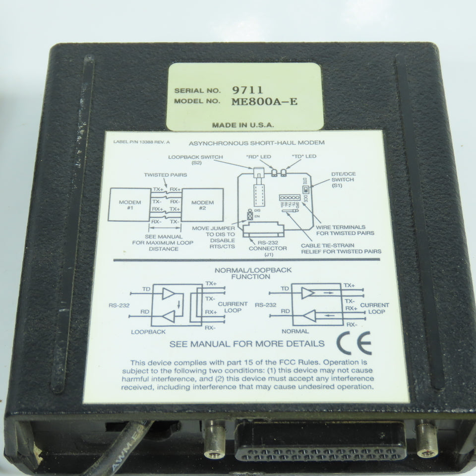 Asynchronous Modems Black Box ME800A-E Asynchronous Short Haul Modem – Bullseye Industrial ...