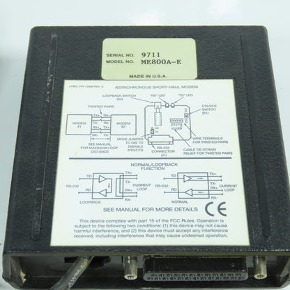 Black Box ME800A-E Asynchronous Short Haul Modem