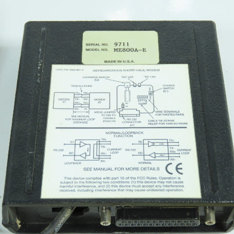 Black Box ME800A-E Asynchronous Short Haul Modem