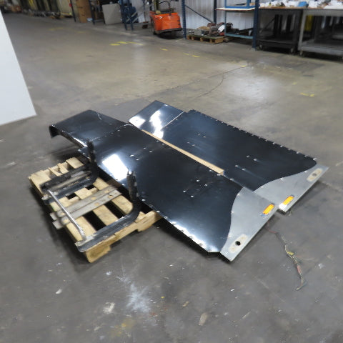 Peterbilt 379 Black Left & Right Side Upper/Lower Cab Extender Wings W/Brackets
