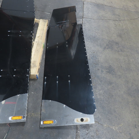 Peterbilt 379 Black Left & Right Side Upper/Lower Cab Extender Wings W/Brackets