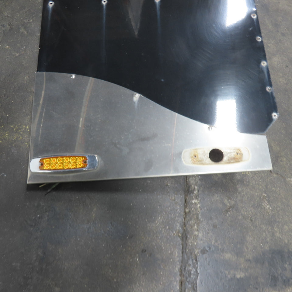Peterbilt 379 Black Left & Right Side Upper/Lower Cab Extender Wings W/Brackets