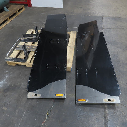 Peterbilt 379 Black Left & Right Side Upper/Lower Cab Extender Wings W/Brackets