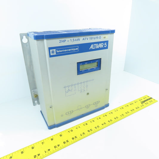 Telemecanique ATV 151U15Q Altivar 5 2HP/1.5kW Inverter Drive 380-415V 3PH 5.2A