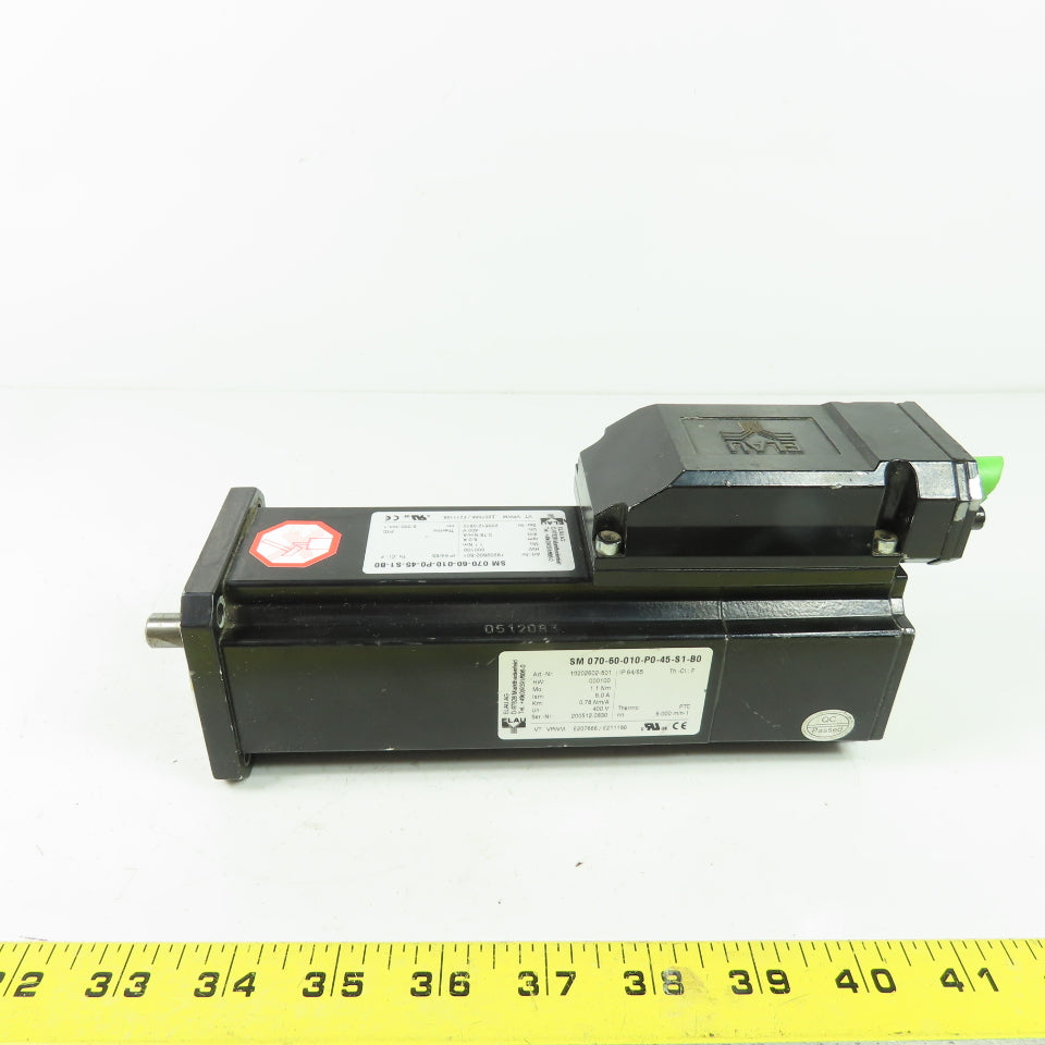 Elau SM 070-60-010-P0-45-S1-B0 Servo Motor 1.1Nm 6000RPM 400V