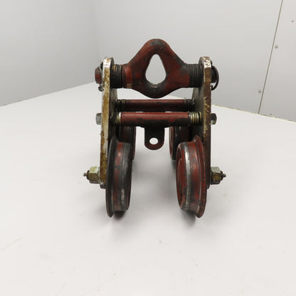 3 Ton Aluminum Frame Push/Pull Manual Hoist Beam Trolley 4" To 5-1/2" Flange
