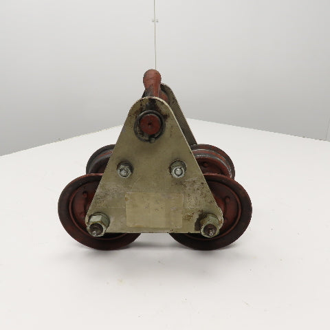 3 Ton Aluminum Frame Push/Pull Manual Hoist Beam Trolley 4" To 5-1/2" Flange