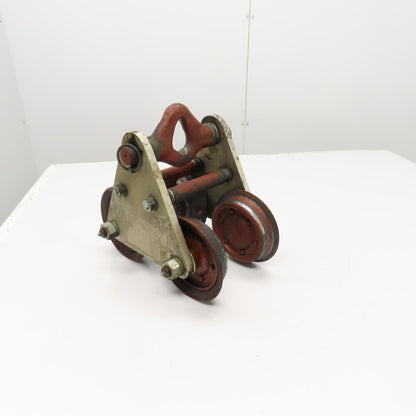 3 Ton Aluminum Frame Push/Pull Manual Hoist Beam Trolley 4" To 5-1/2" Flange