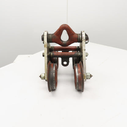 3 Ton Aluminum Frame Push/Pull Manual Hoist Beam Trolley 4" To 5-1/2" Flange