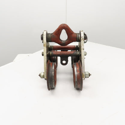 3 Ton Aluminum Frame Push/Pull Manual Hoist Beam Trolley 4" To 5-1/2" Flange