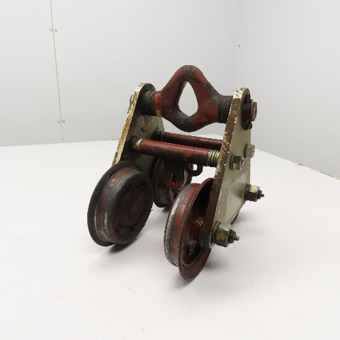 3 Ton Aluminum Frame Push/Pull Manual Hoist Beam Trolley 4" To 5-1/2" Flange