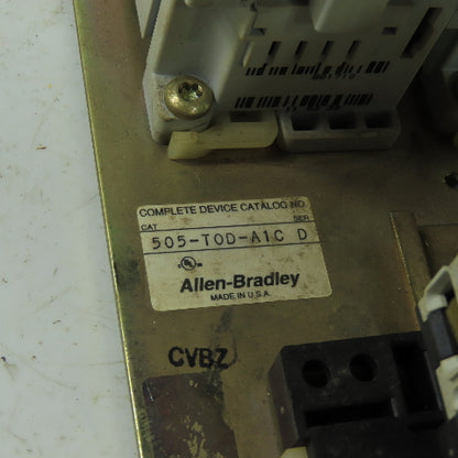 Allen Bradley 505-TOD-A1C 3Ph Reversing Motor Starter 600VAC 120V Coil
