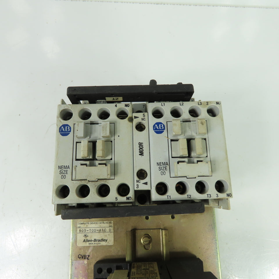 Allen Bradley 505-TOD-A1C 3Ph Reversing Motor Starter 600VAC 120V Coil