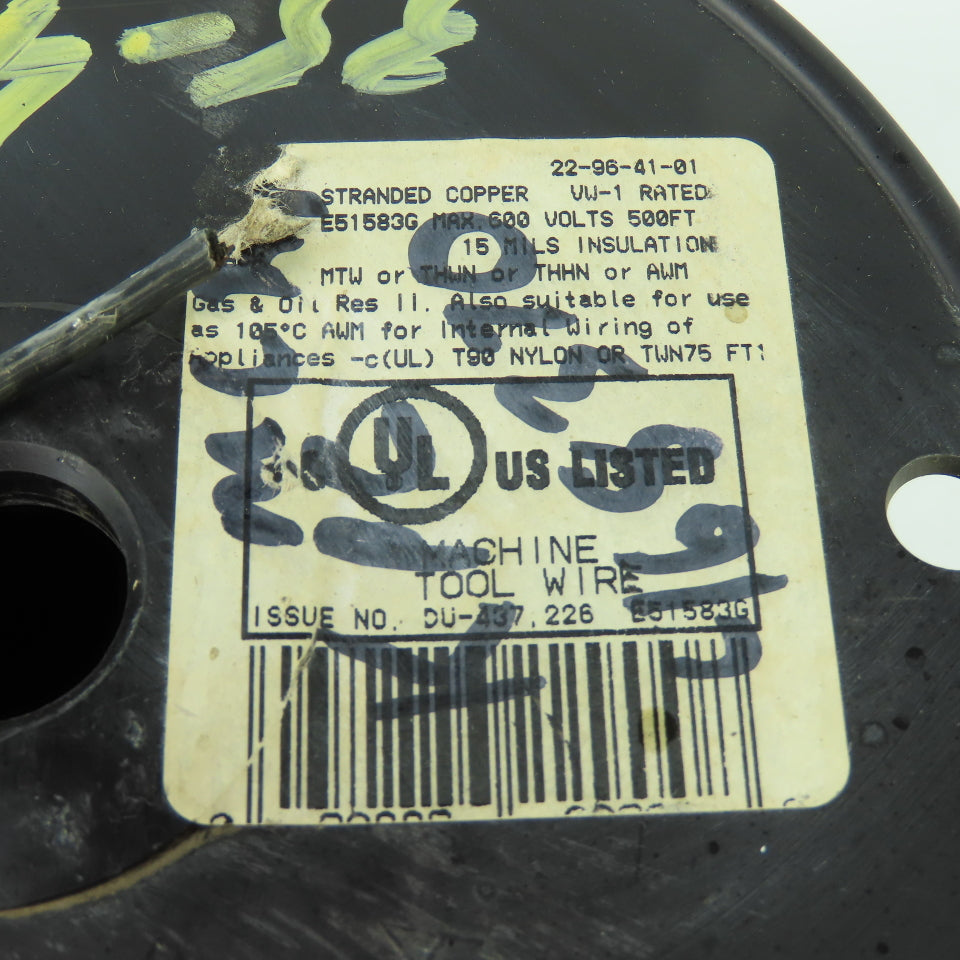 Machine Tool 22-96-41-01 Wire 600V VW-1 rated