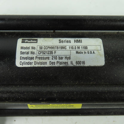 Parker 50 CCPHMITB19MC 110.0 M 1100 Double Acting Hydraulic Cylinder 50mm Bore