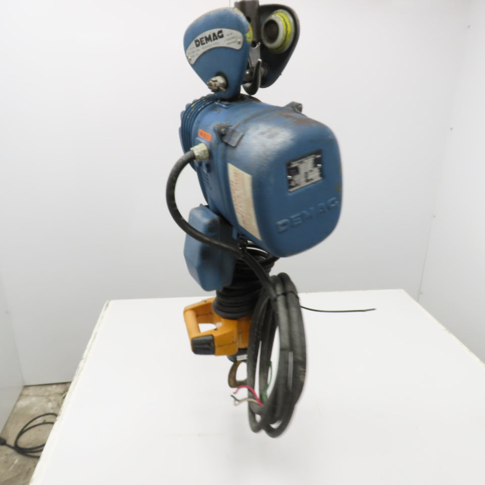 Demag PM12LF 275LB 2 Speed Electric Chain Hoist 10' Lift 46.8/7.8 FPM 460V 3PH
