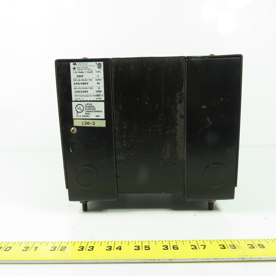 Hamond EN6P 1Ph Type E Control Transformer 240/480V Pri 120/240V Sec 100VA