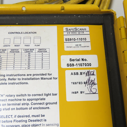 Dolan-Jenner SS910-11010 Light Curtain Safe Scan 9 Control Box 24VDC 1A