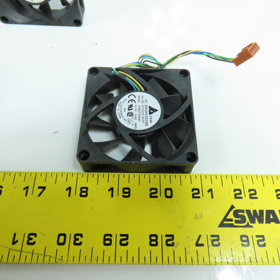 Delta AFB0712VHD 2-3/4" x 2-3/4" 12VDC Cooling Fan 0.40A Lot Of 7